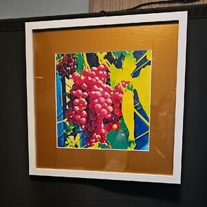 Framed And Matted Vibrant Grape High Quality Photograph